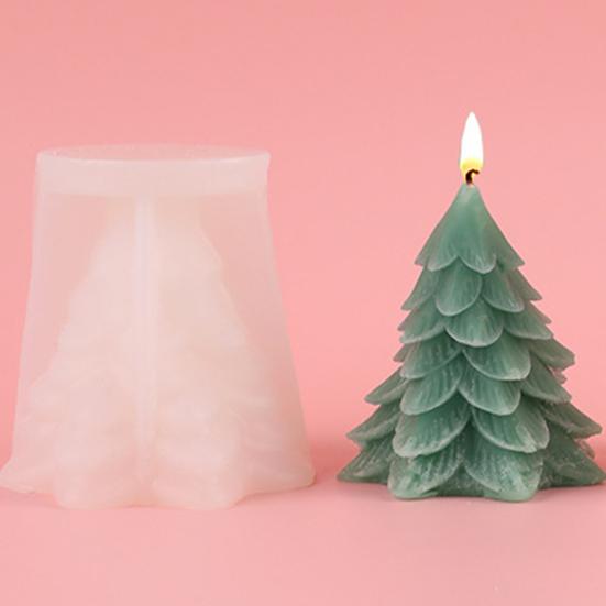 Personalized Scented Candle Mold Christmas Tree Mold, Silicone for Making Plaster And Resin Crafts, Nonstick Crafting 3D Holiday Festive Home
