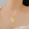 Love Heart Necklace Stainless Steel Jewelry for Men Women Head to Head Pendant Mom Choker Couple Valentine's Day Gifts 2026 New