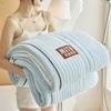 Thickened Three-Layer Baby Milk Fleece Quilted Blanket - Warm, Solid Color, Skin-Friendly Nap Blanket.