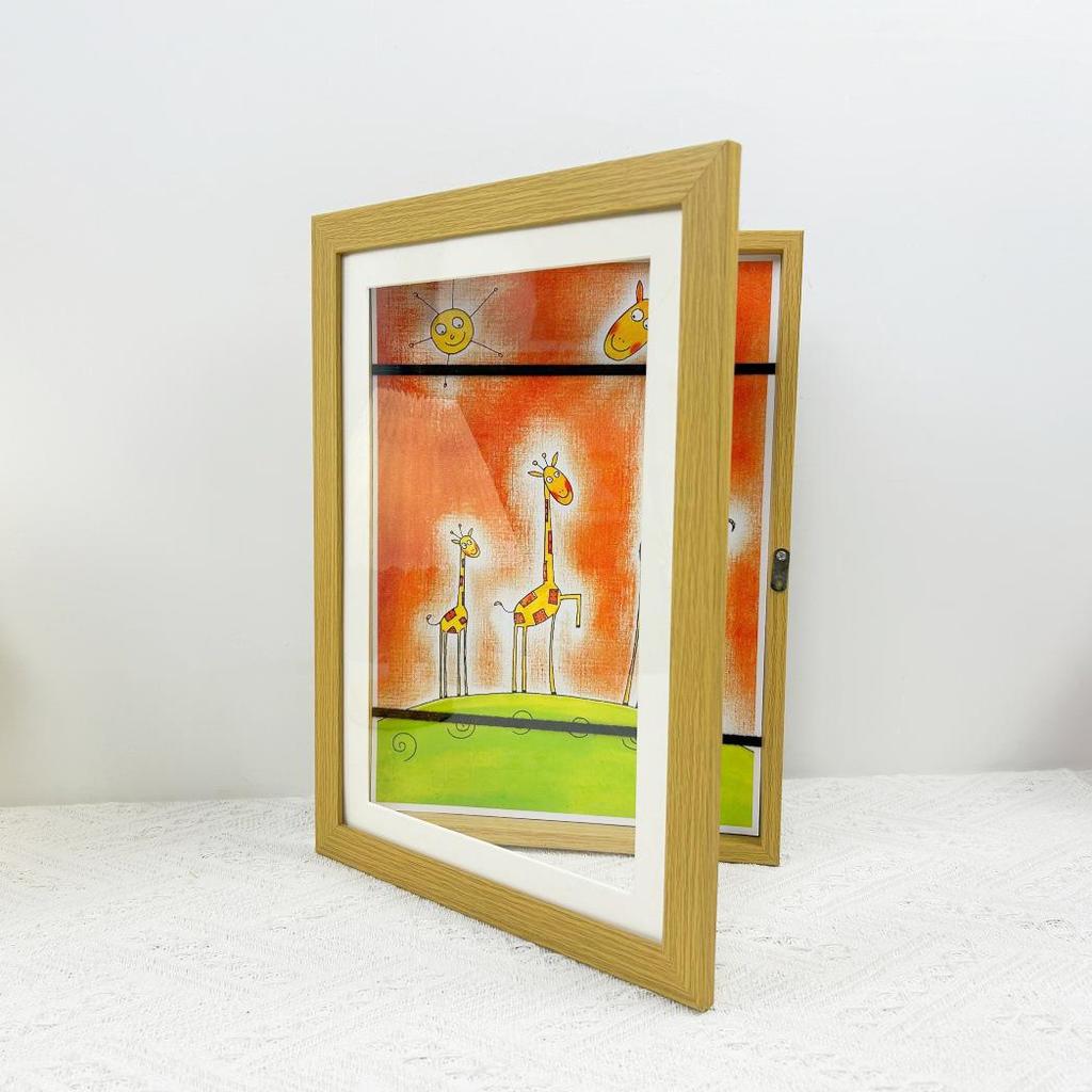 KidsArtFrame: A4 Magnetic Flip Photo Frame for Children's Artwork and Oil Painting Display