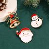 Christmas Brooch Cartoon Snowman Bell Chest Flower Emblem Santa Claus Christmas Tree Collar Pins Christmas Party Decorations