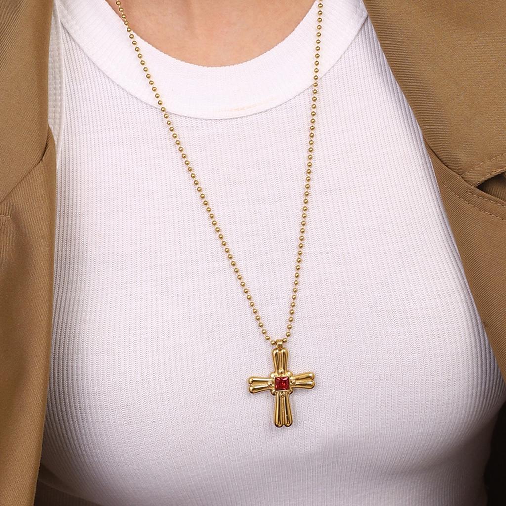 European and American Cross Titanium Steel Necklace Does Not Fade Collarbone Chain Head Stainless Steel