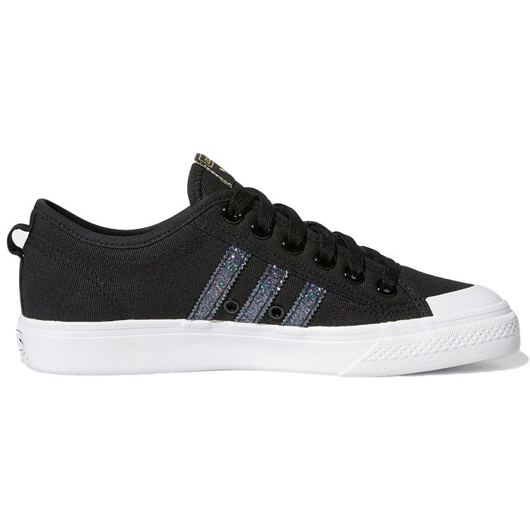 Adidas Originals Nizza Low Top Skate Shoes Women Sneakers Black Blue FX9004