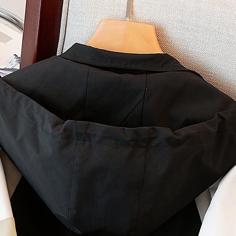 Sishe Women's Patchwork Hooded Jacket