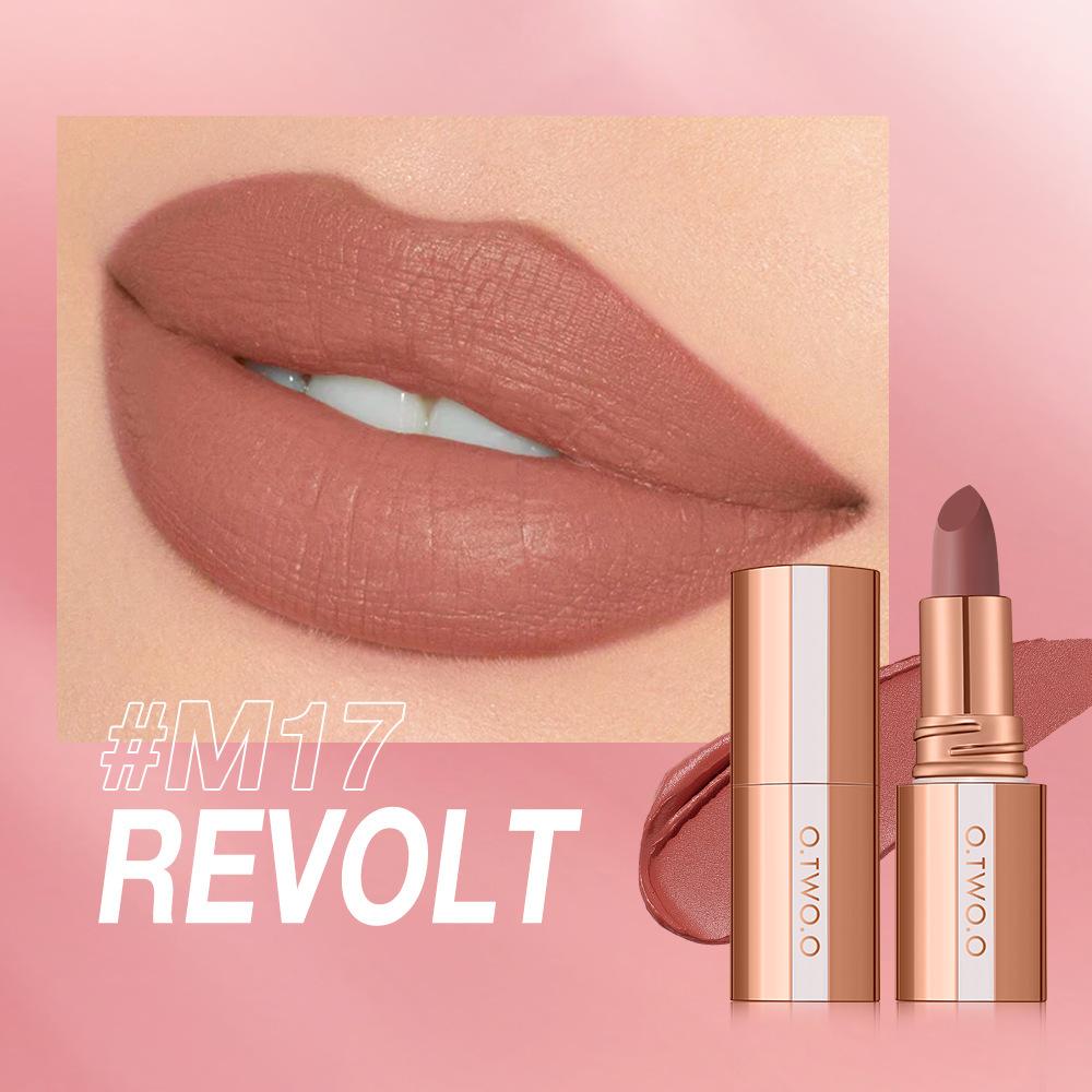 O.TWO.O Rossetto Opaco Colore Bloccante Bacio Nebbioso – Rossetto Opaco Vellutato a Nebbia Leggera Lunga Tenuta