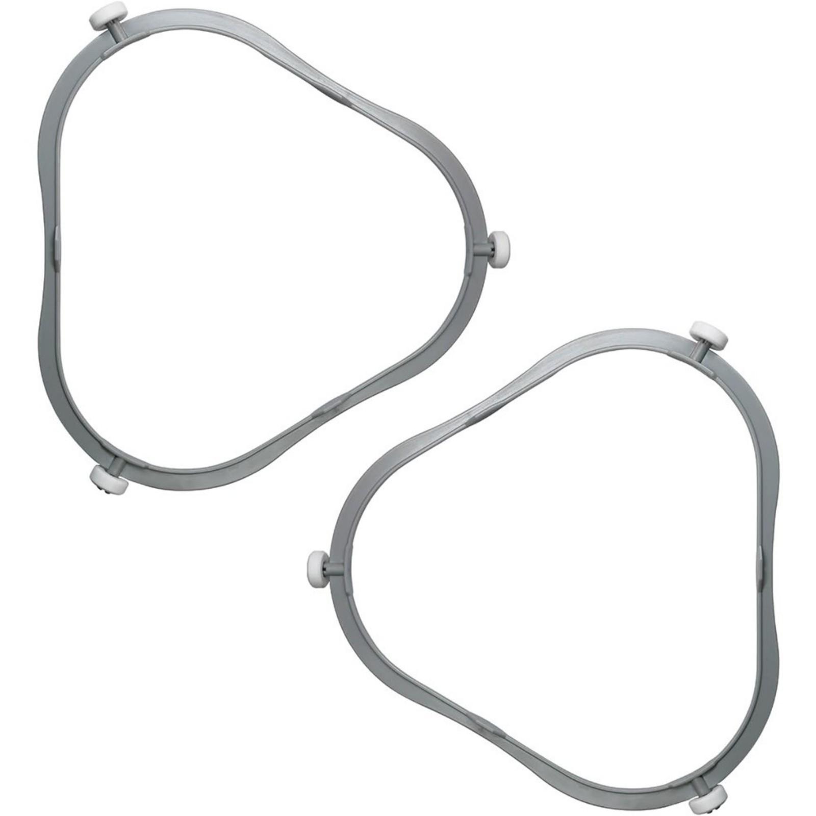 

Набор из 2 сменных стеклянных подставок для микроволновой печи, обеспечивающих плавное вращение и устойчивость. Кольца-подставки для тарелок микроволновой печи