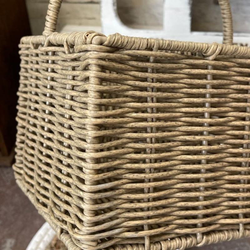 Portable Beer Storage Basket Woven Organizer Baskets Picnic Grid Organizers Basket Plush Small Organization Baskets Furniture