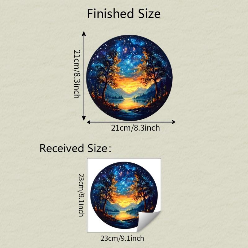 Creative Life Tree Dreamy Starry Sky Home Glass Window Beautification and Decoration Static Electricity Window Sticker