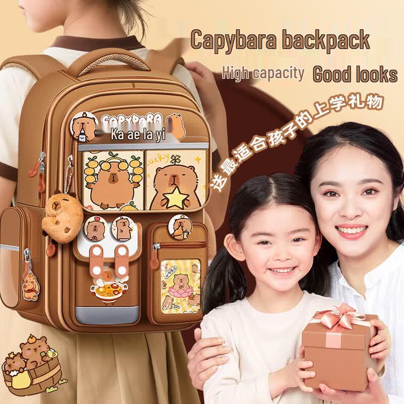 Capybara School Backpack and Watch Set