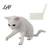 Cute Animal Book Holder Decorative Cat Bookend for Shelves Resin Ornament Niche Home Accessories Matte White Sturdy Bookcase Organizer Office