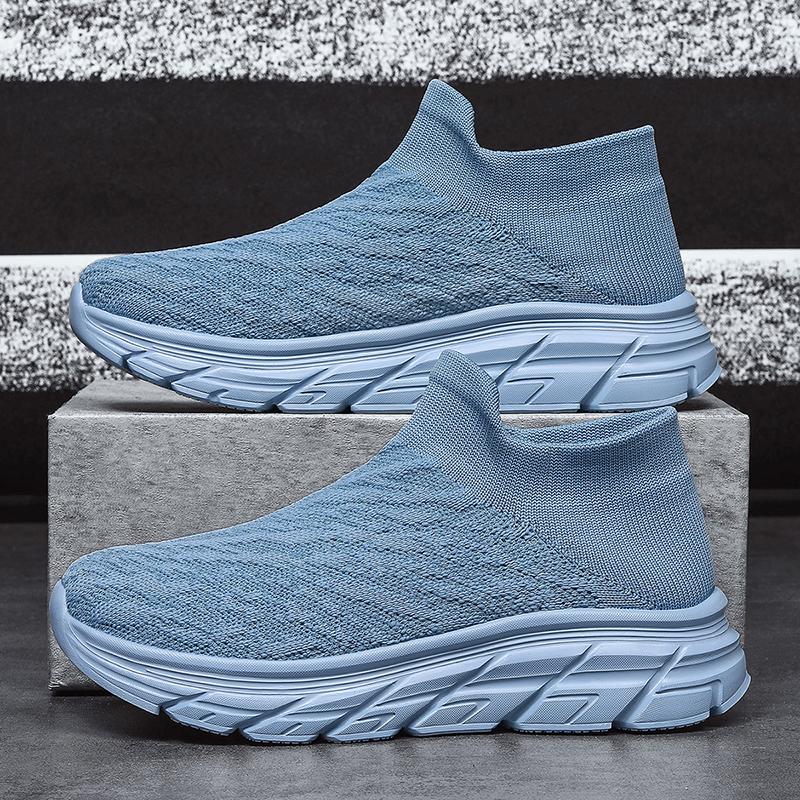 Fashion Men Casual Sport Shoes Breathable Lightweight Sneakers Outdoor Mesh Black Running Shoes Athletic Jogging Tenis Walking Shoes