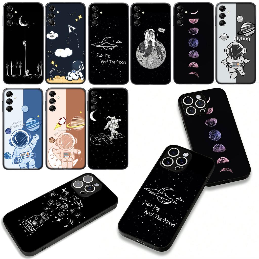 for Motorola Moto Edge 70 60 Fusion 40 NEO 20 Pro G Stylus G56 G96 G73 G52 G41 G42 G51 Case Creative Design Art Astronaut Moon