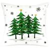 Christmas Pillow Cover Linen Printed Home Sofa Cushion Cover Living Room Bedroom Pillow Cover