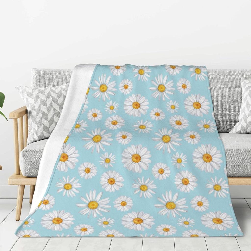 Cute Cartoon Duck Throw Blanket for Bed Sofa Couch Soft Cozy Fleece Lightweight Yellow Ducks x Inches