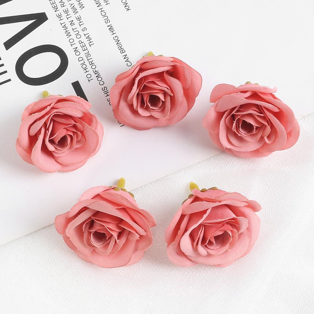 10 Stück Rose Künstliche Blumen 7CM Seide Gefälschte Blütenköpfe Für Heimdeko Hochzeit Hochzeitsdekoration DIY Handwerk Girlandenzubehör