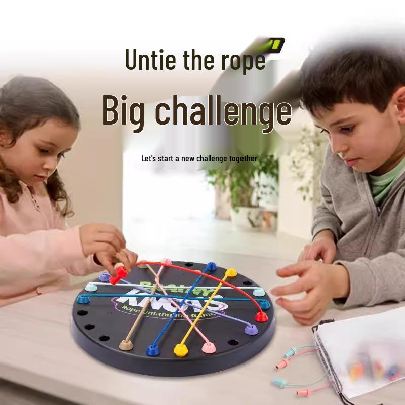 Children's Educational Rope Untying Game: Fun, Interactive Desktop Toy for Concentration and Parent-Child Engagement