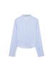Women's Stretchy Pleated Poplin Long-Sleeve Shirt - 2025 Autumn/Winter European American Style