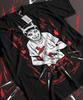 Unisex Horror Manga Creepy Girl T-Shirt, Dunkles Anime Gothic T-Shirt, Manga Gothic T-Shirt Inaktiv