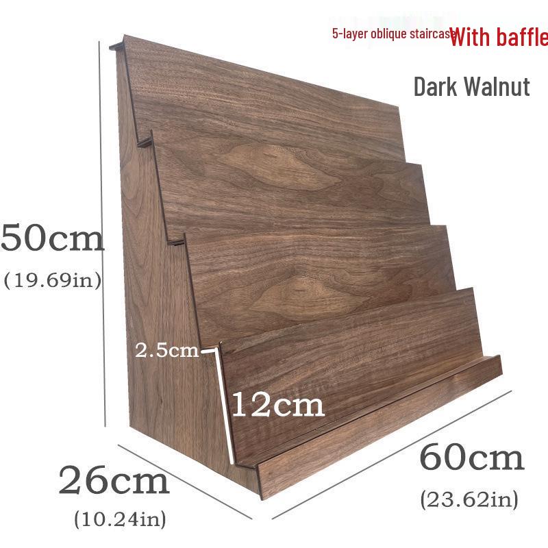 Espositore in Legno a più Livelli per Gioielli, Rossetti, Prodotti per la Cura della Pelle, Cover per Telefono e Smalti per Unghie.