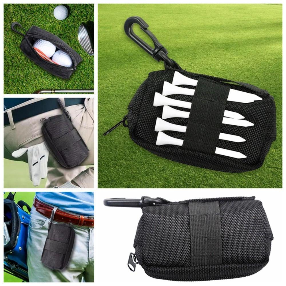 Storage Pocket Golf Ball Pouch Oxford Cloth Golf Ball Holder Golf Small Waist Bag  Carry Pouch