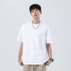 Men's Heavyweight Crew Neck Pure Cotton Patchwork T-shirt - Summer American Style