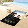 Custom Name,Sherlock Holmes Movie Portrait Print Print Beach Towel, Large Soft Quick Dry Towel for Beach Camping Swimming.chl
