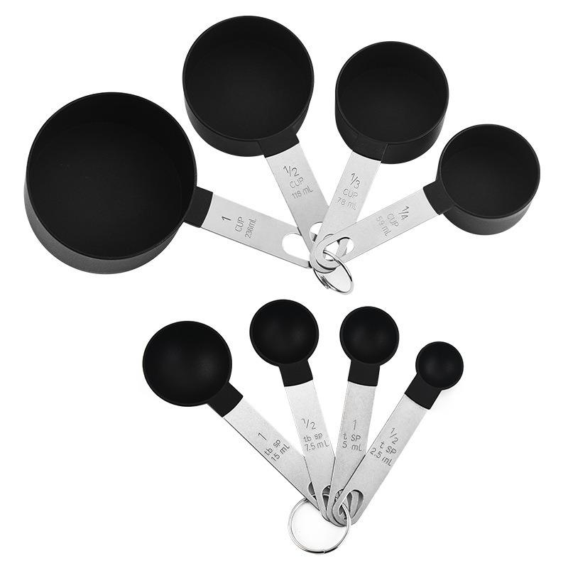 8/10PCS/Set Plastic Multi Purpose Measuring Cup Measuring Spoon Stainless Steel Handle with Graduated Measuring Baking Tools