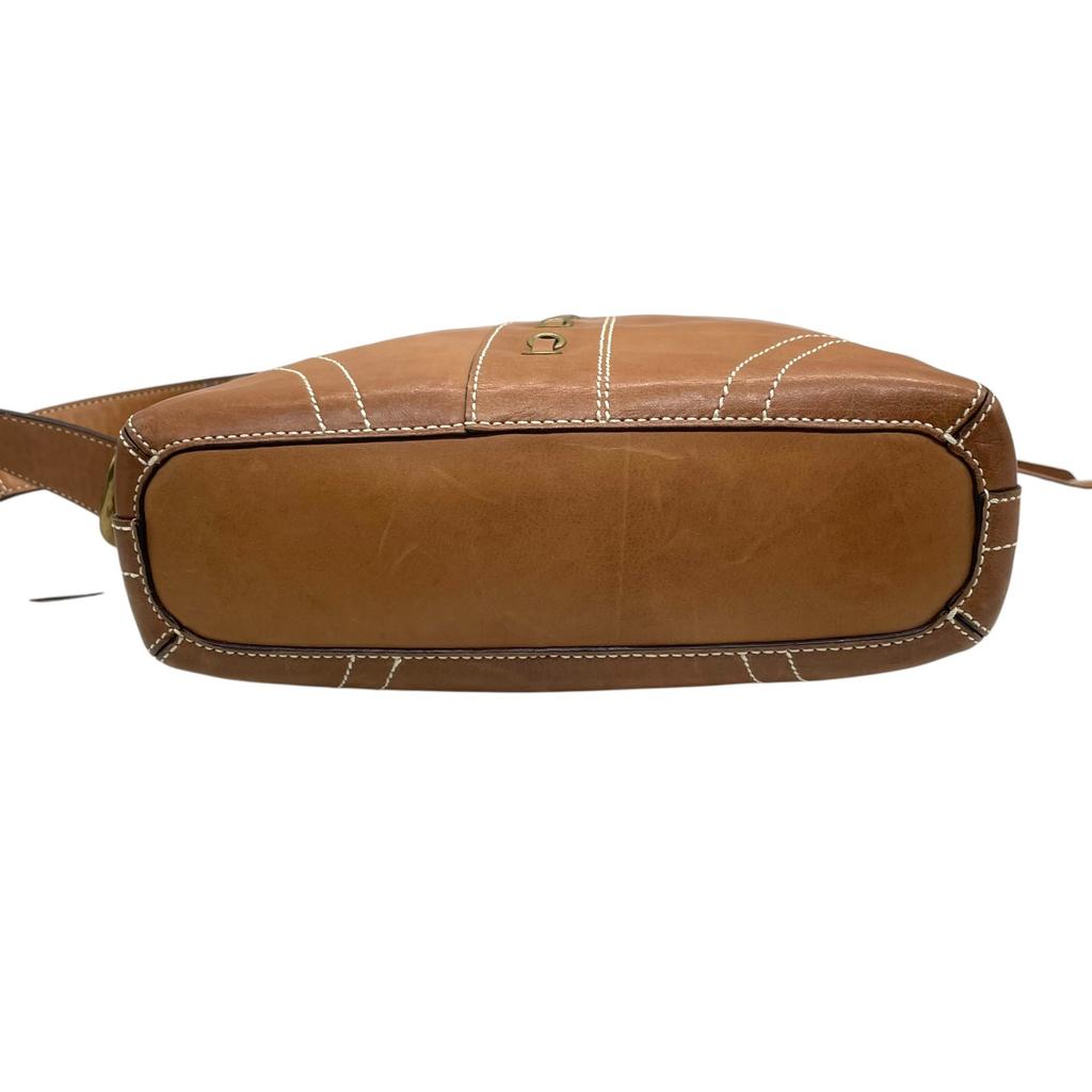 Used COACHShoulder Bag Brown leather Women