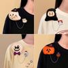 Plush Quirky Doll Halloween Brooch - Pumpkin Monster & Little Ghost Chain Hanger Decoration