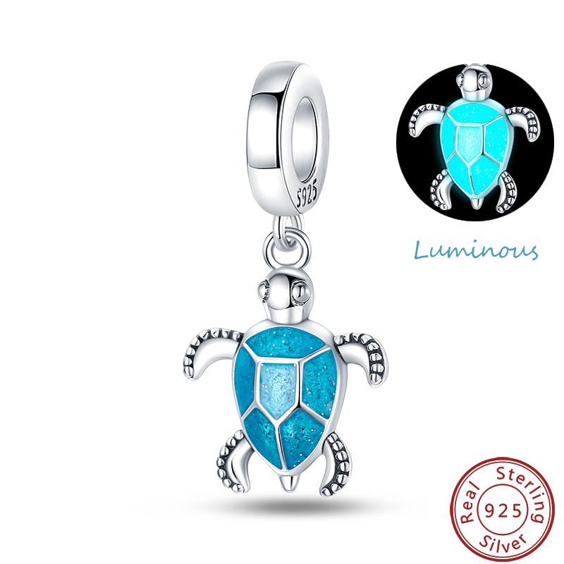 Luminous Ocean Series Copper Dolphin Turtle Octopus Charms Beads 3Mm Diy Fine Jewelry Gifts Making