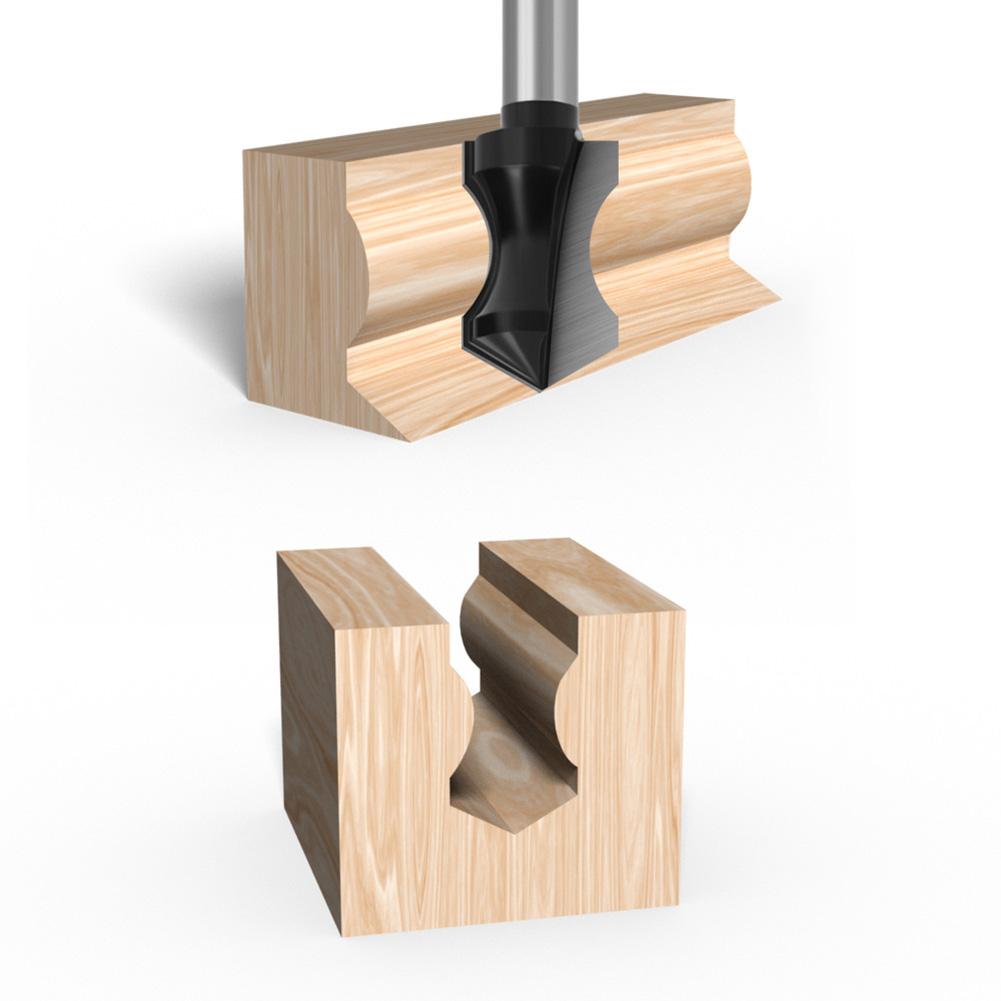 Fräser 12mm/12,7 Schaft Schwarz Spitze Bogenförmig Nutfräser Für Fußleisten Holzbearbeitung Fräser