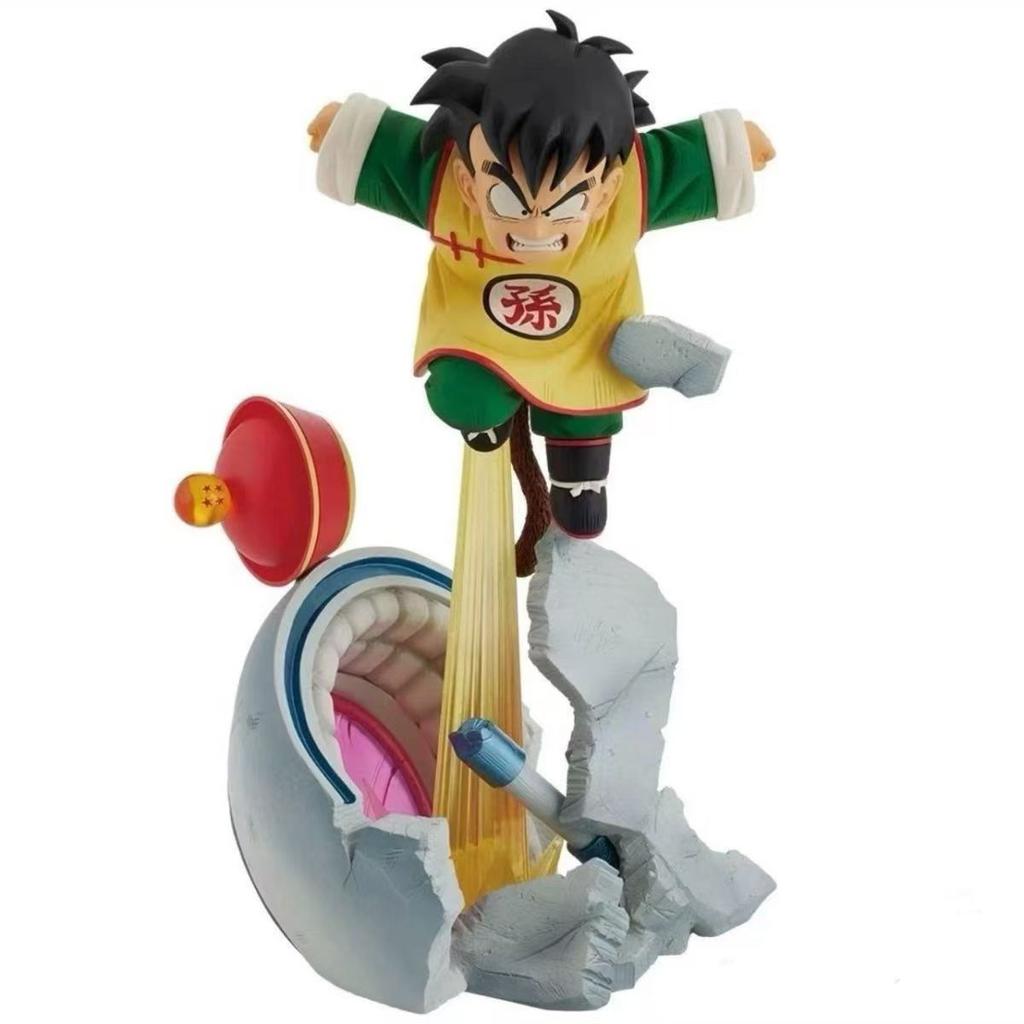 Longzhu Studio Out Dragon Ballz Jumping Ship Gohan Anime Figures Chinese Kung Duel Can Be Favorites PVC Mini Hot Gift Playthings