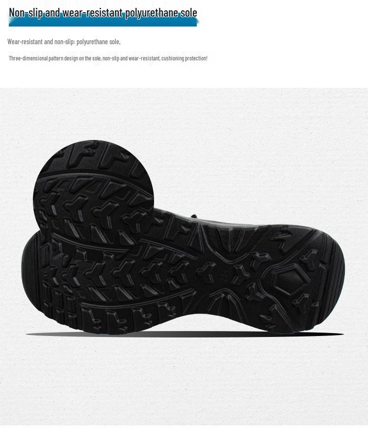 Automne/Hiver Chaussures de Course Décontractées d'Extérieur à Semelles Épaisses Noires pour Homme - Imperméables & Polyvalentes