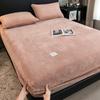 G5Z Milk Velvet Fitted Single Bed Sheet & Mattress Cover - Warm Winter Dorm Protector