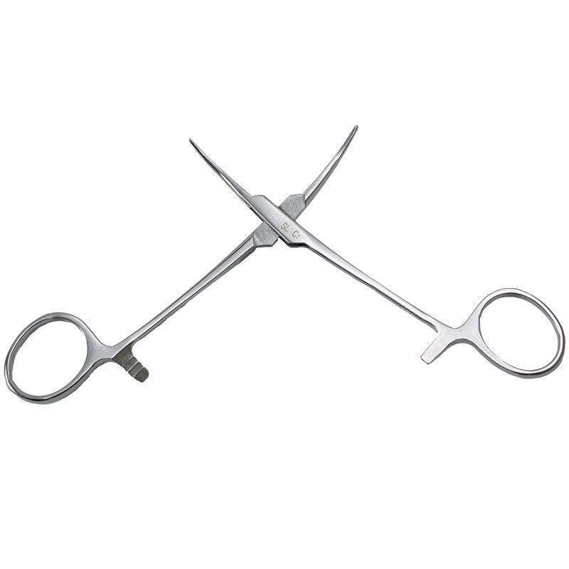 Stainless Steel Hemostatic Forceps Tweezers with Straight/Curved Tips & Needle Holder for Pet and Fishing Hook Removal