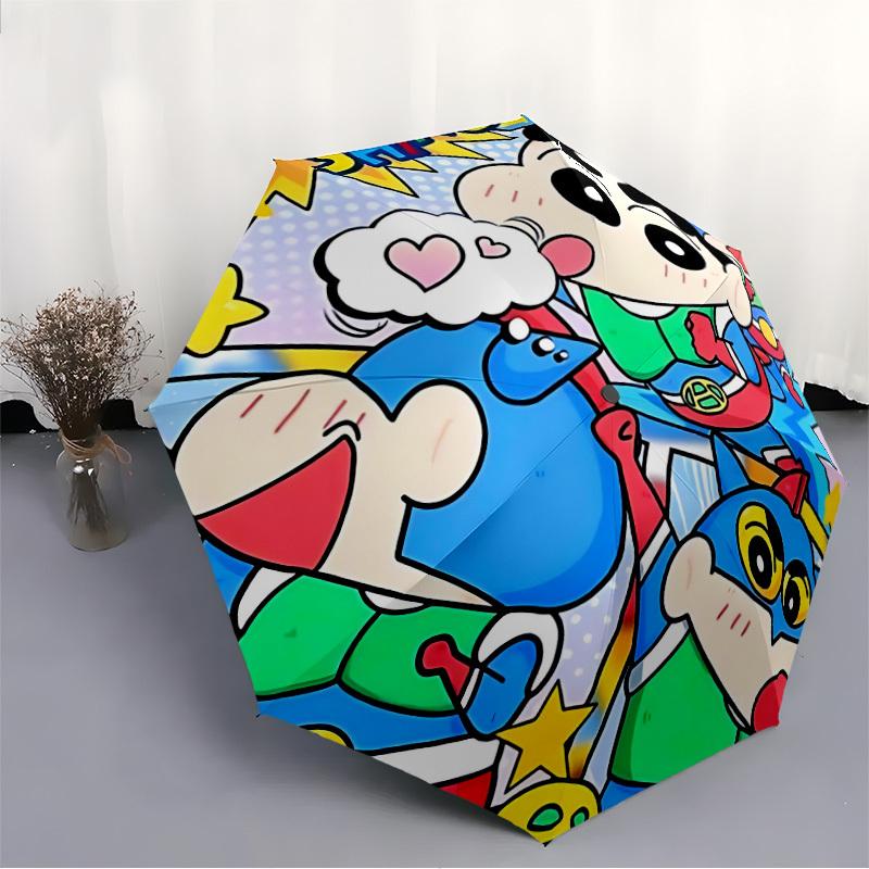 Crayon Shin-chan Characters Automatic Open/Close Umbrella Folding Umbrella,Portable Compact Perfect Gift for Birthday, Christmas0809171