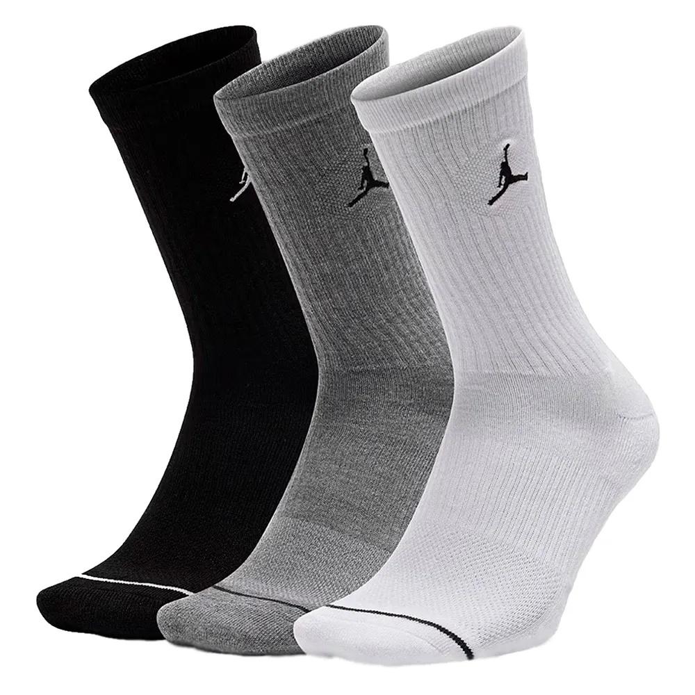 Air Jordan Everyday Crew Socks 3 Pairs 'White Grey Black' Men's DX9632-914