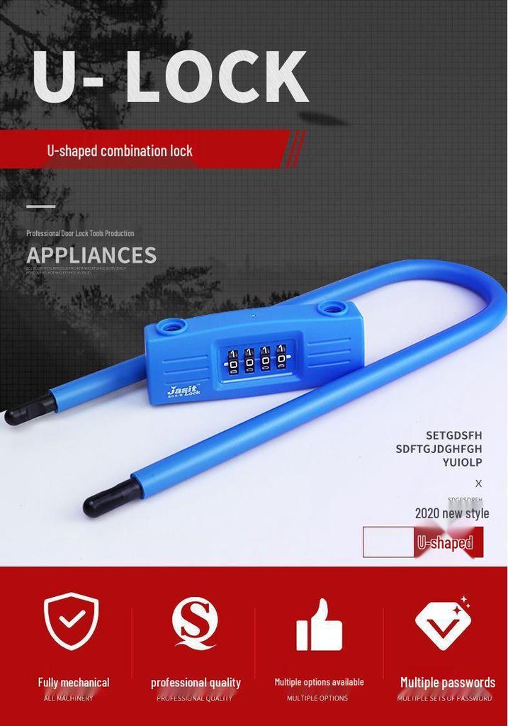 U-Shaped Glass Door Lock: Electric Scooter & Sliding Door Anti-Theft Password Lock