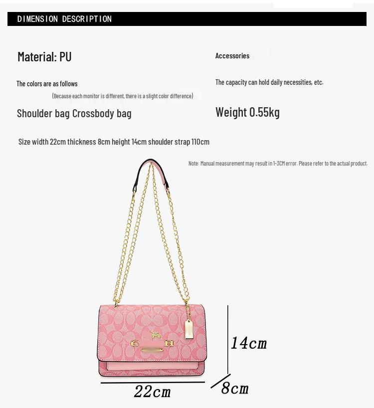 2025 Fashionable Crossbody Shoulder Bag: Versatile, Small Square Design with Letter Print for Women