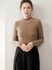 Women's Slim Fit Cashmere Pullover - Half-High Neck Sweater for Autumn and Winter