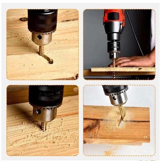 6pcs/set  Drill Bit Set Spiral Screw Metric Composite Tap Drill Bit Tap Twist Drill Bit Set for Cutting Drilling Polishing
