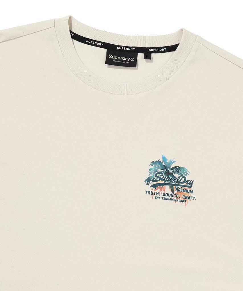Syupeodeulai Original Palm Tree T-Shirt Light Beige