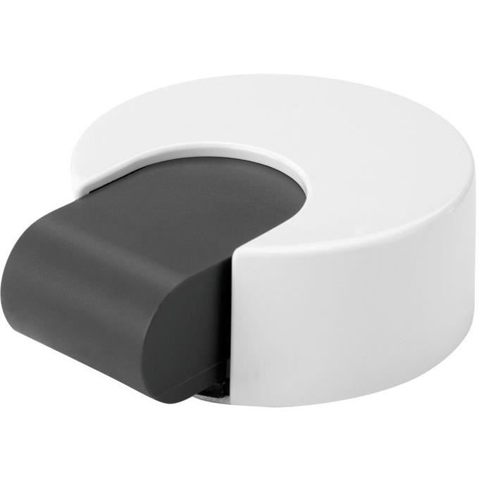 Butée de porte - INOFIX - Amortisseur - Blanc - Fixation adhésive/vis - Diamètre 5 cm