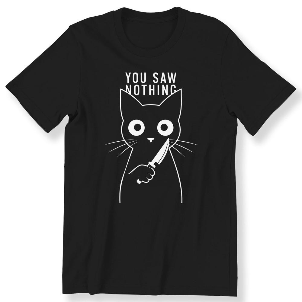 26Funny Murderous Cat For Men And Women Funny T-shirt Funny Halloween Cat Gift Unisex T-Shirt S