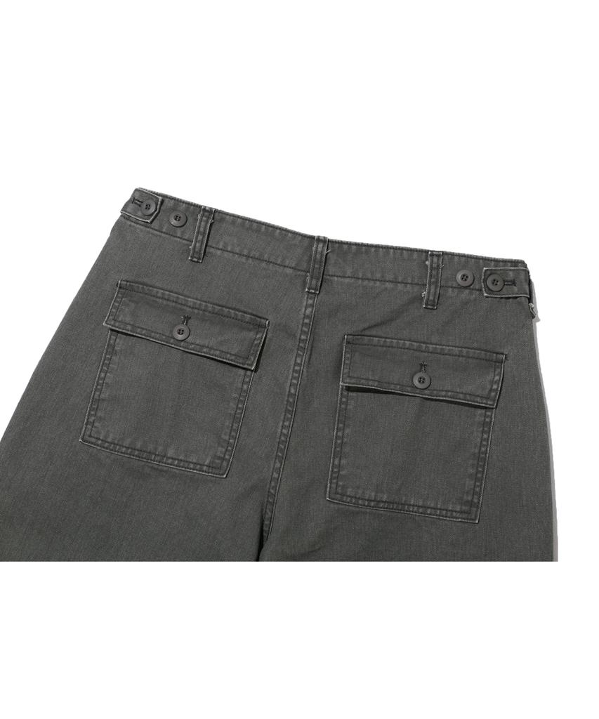 BASEMOMENT Washed Fatigue Work Pants Cement Gray