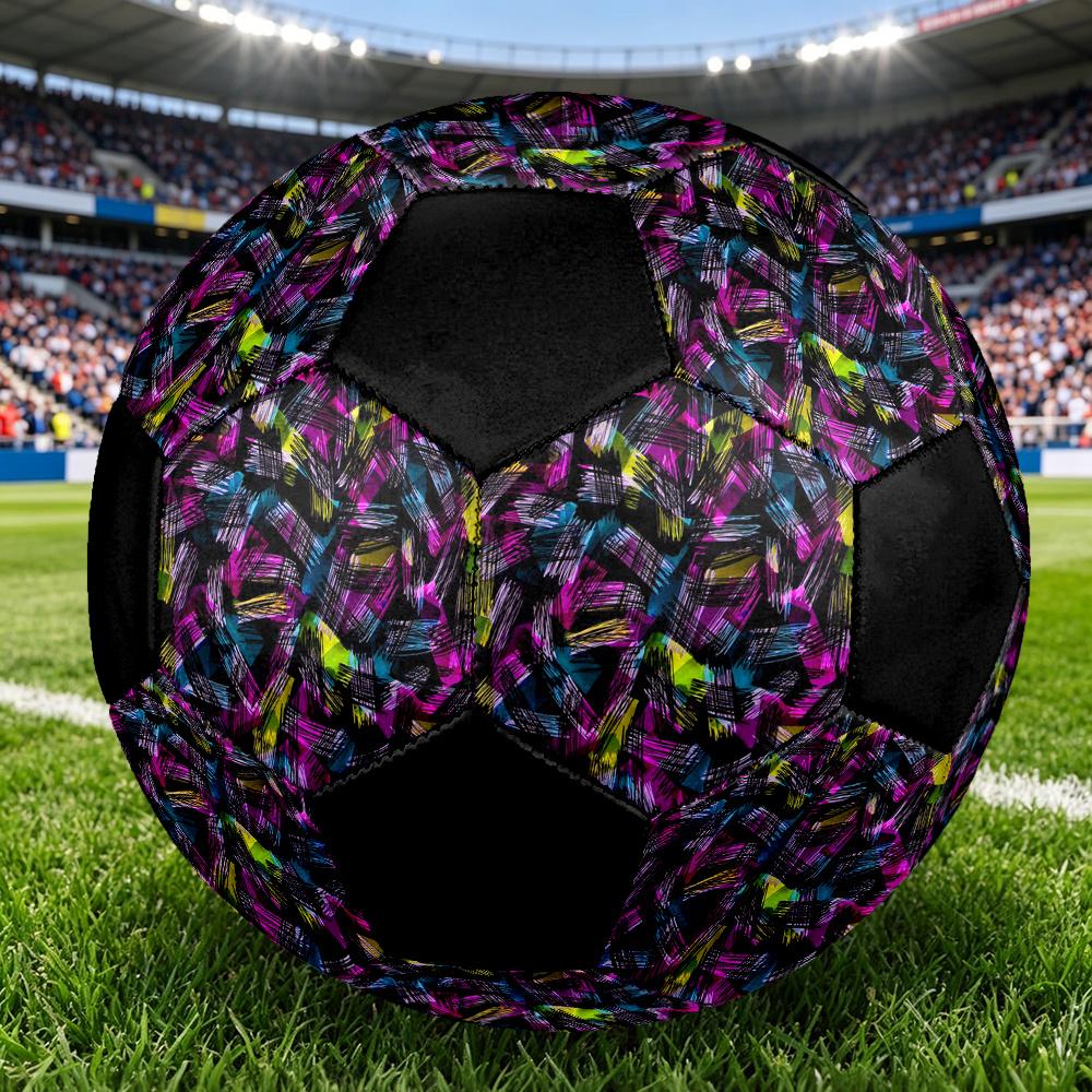 1pc Abstract Brush Strokes Durable Soccer Ball/Football, Size 5, Perfect for Training, Entertainment And Competition,Gift yy26060691