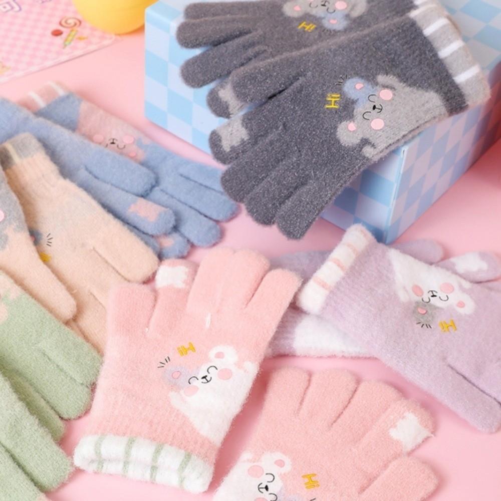 5-12 Years Old Warm Children Mittens Coldproof Baby Gloves Cute Kids Winter Gloves  Outdoor