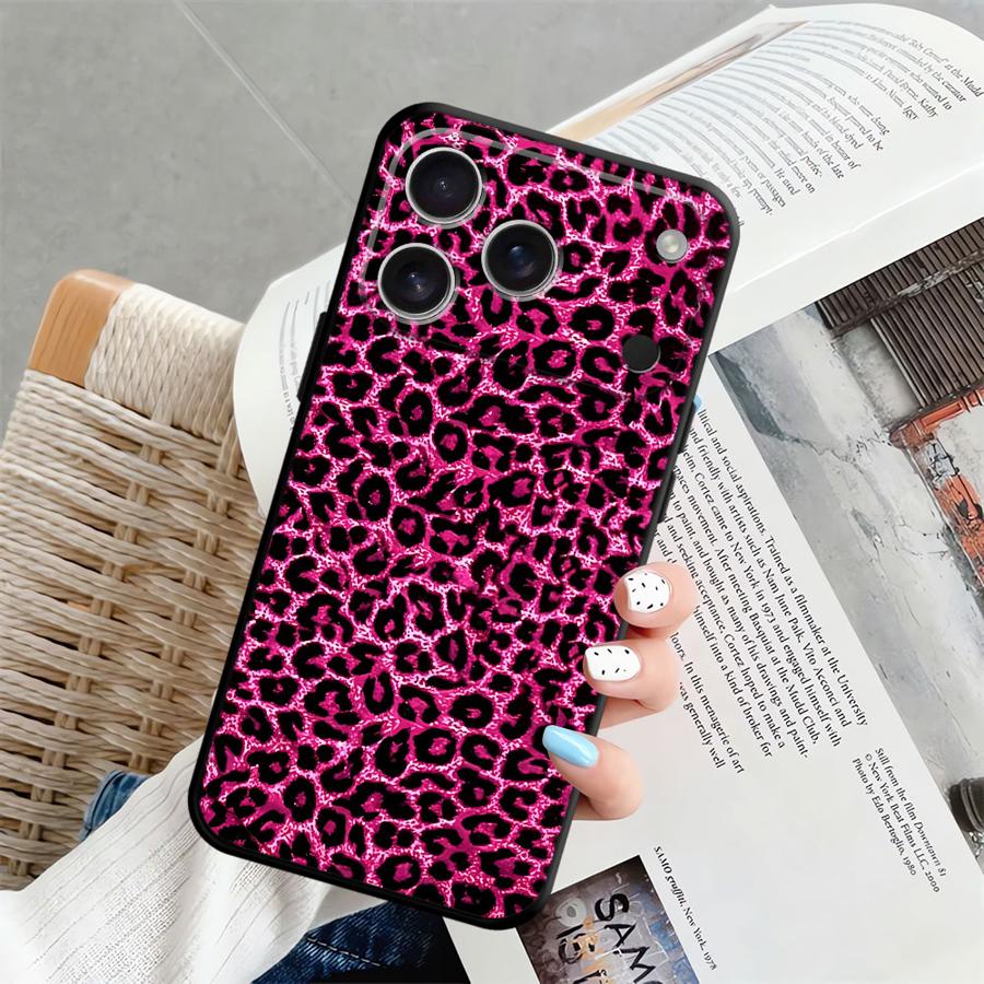 Fashion Leopard Pattern Case for Apple iPhone 17 Pro Max 16 12 15 Pro 7 8 14 13 Air XR XS MAX 11 Funda Phone Cover