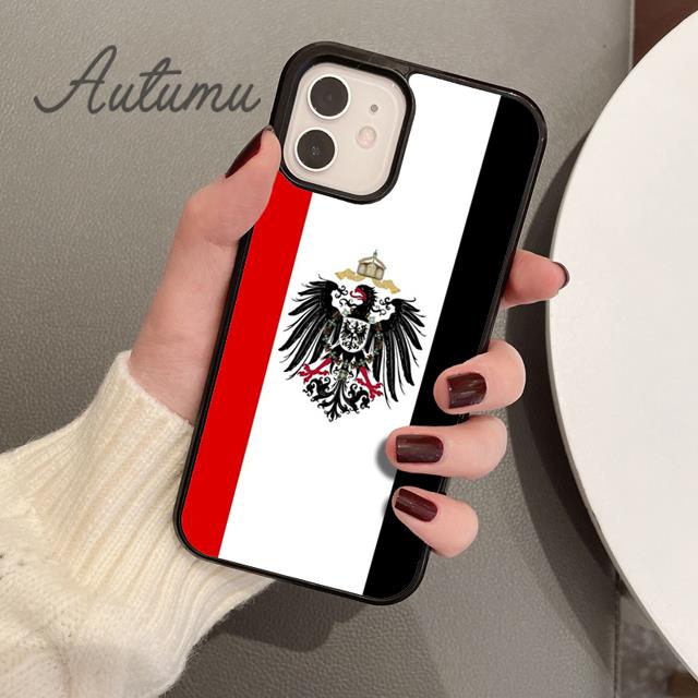 Germany Flag National Emblem Phone Case for iPhone 11 12 13 14 Pro Max Mini X XR XS SE 2020 6S 7 8 Plus Galaxy S21 S22 Shell