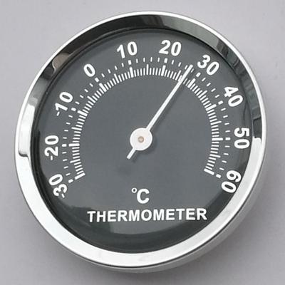 Rundes Zifferblatt Doppelseitiger Aufkleber Mechanisches Thermometer 58mm Mini-Thermometer Auto-Temperaturanzeige